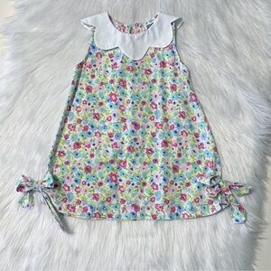 TRUE Floral Scalloped Color Dress